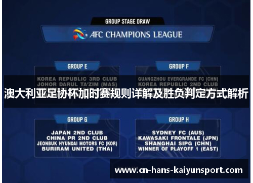澳大利亚足协杯加时赛规则详解及胜负判定方式解析 澳大利亚足协杯加时赛规则详解及胜负判定方式解析