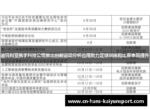 迪玛利亚携手科技公司推出创新运动分析应用助力足球训练和比赛表现提升