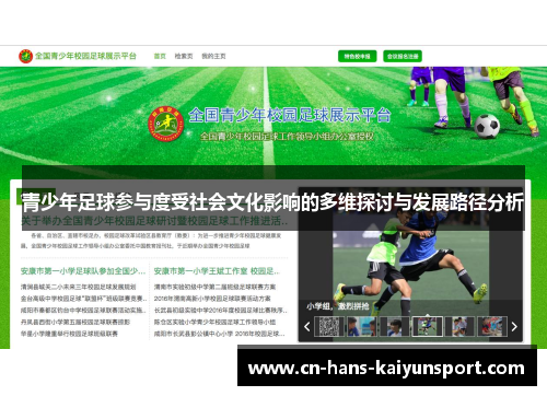 青少年足球参与度受社会文化影响的多维探讨与发展路径分析
